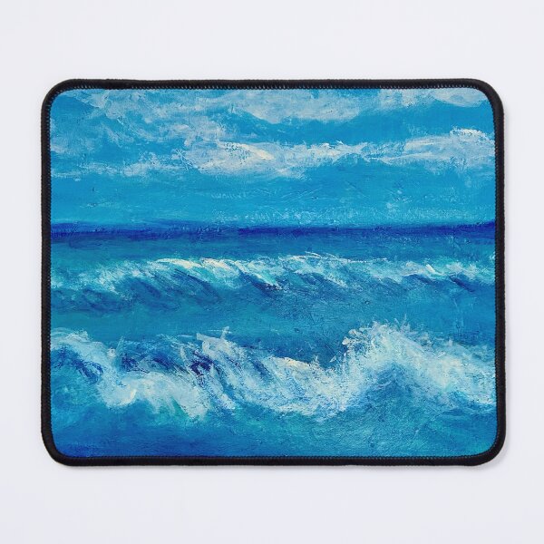 Item preview, Blue and Turquoise Waves designed and sold by Art by Fruitcake.