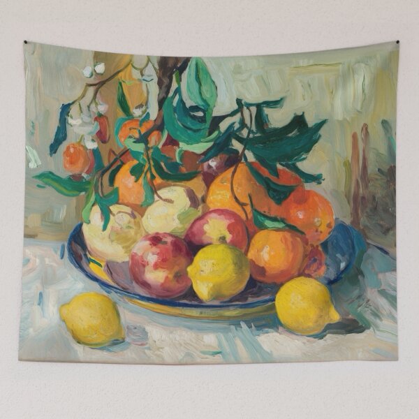 Item preview, Vibrant French Still Life – Impressionist Fruit Painting in Warm Tones designed and sold by CARRAANN.