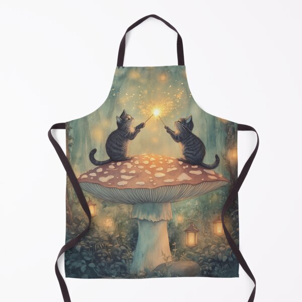 Item preview, Glowing Mushrooms & Gentle Magic: A Cat’s Secret Ritual designed and sold by SporeandCanvas.