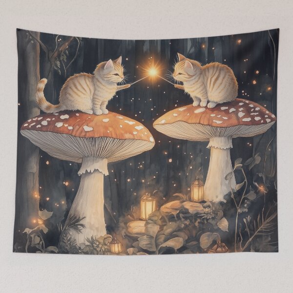 Item preview, The Whispering Grove: Where Cats Weave Spells designed and sold by SporeandCanvas.