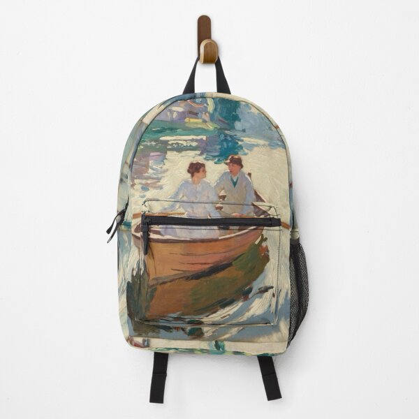Item preview, Romantic River Boating – Impressionist French Landscape Painting designed and sold by CARRAANN.