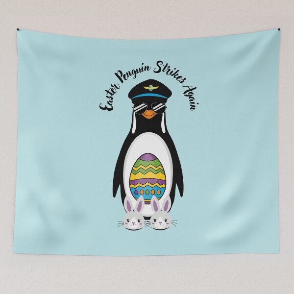 Item preview, Easter Penguin Strikes Again, Happy Easter, Penguin, designed and sold by GOLDENGARDENART.