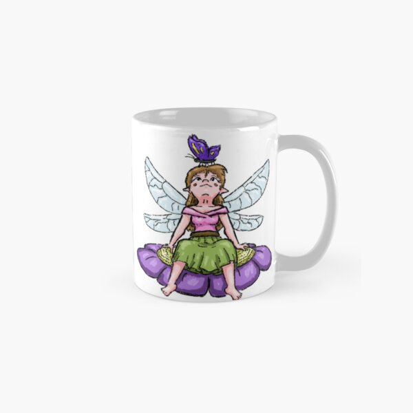 Vista previa del artículo con la obra «Pequeña hada y amiga mariposa», diseñado y vendido por JustABirb.