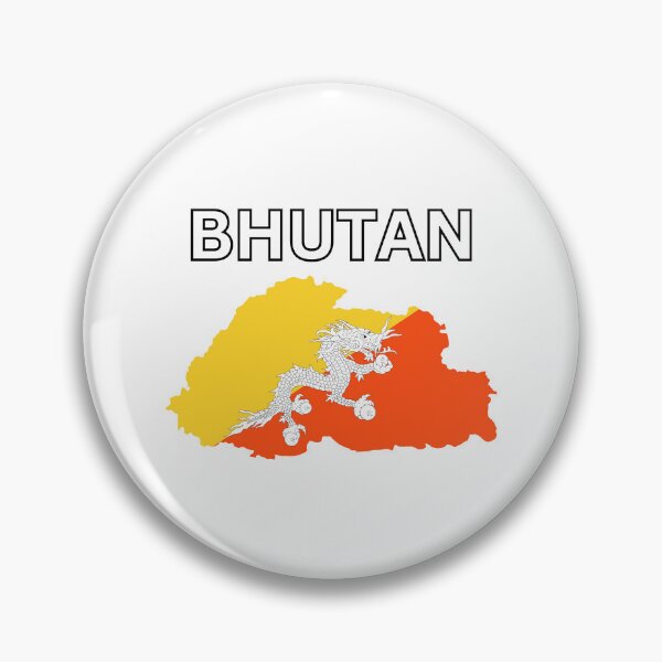 Item preview, Bhutan flag map designed and sold by atomstartup.