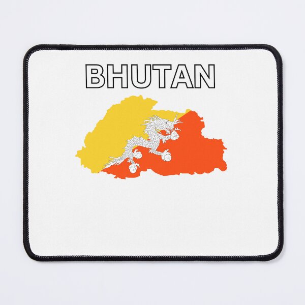 Item preview, Bhutan flag map designed and sold by atomstartup.