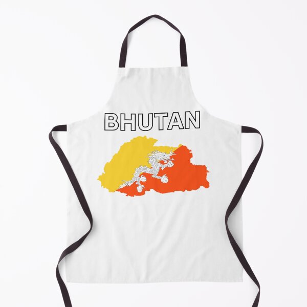 Item preview, Bhutan flag map designed and sold by atomstartup.