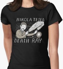 nikola tesla death ray Women's Fitted T-Shirt