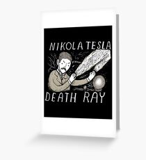 nikola tesla death ray Greeting Card