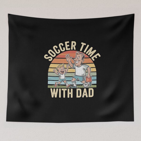 Item preview, Soccer Time with Dad Vintage Family Bonding Art designed and sold by love3617.