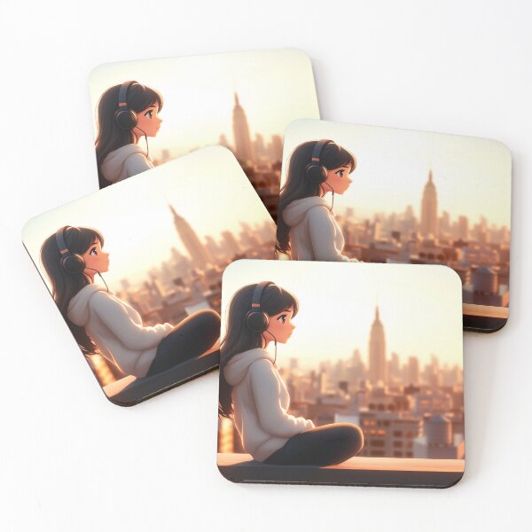 Item preview, Anime New York Rooftop Relaxation  designed and sold by EJGIBSON.