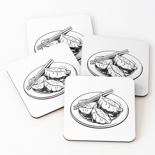 Item preview, Japanese Gyoza Dumplings Wonton Dim Sum Steamed Momos designed and sold by inkoutninja.