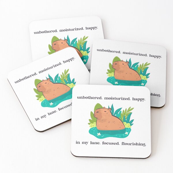 Item preview, Capybara - Unbothered. Moisturized. Happy. In My Lane. Focused. Flourishing. designed and sold by R-A Designs.