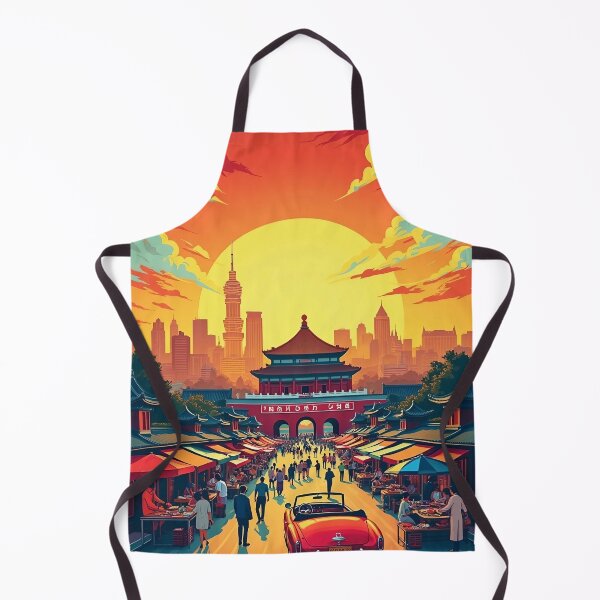 Item preview, Digital Retro Pop Art Poster of China | Vibrant Chinese Culture & Landmarks | Modern Art Design designed and sold by PaintedPixels01.