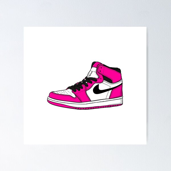 Artikel-Vorschau von Einzelner Retro HOT PINK Sneaker Sneakerhead - Retro High Shoe Lover Art, designt und verkauft von Zuriel Hargrove.