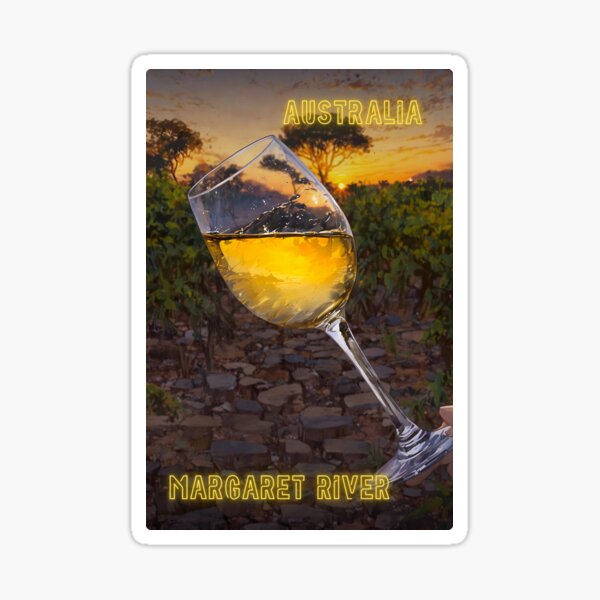 Item preview, Margaret River Wine Region Sticker: Australian Vineyards Souvenir designed and sold by twentytwo ART souvenir designs.