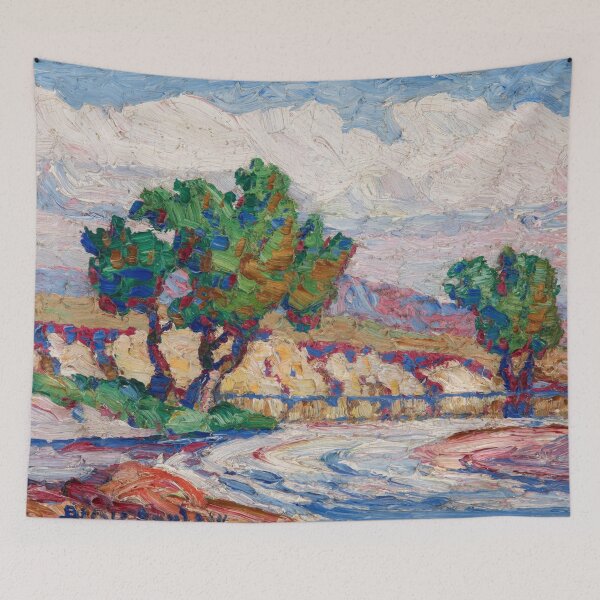 Item preview, Arroyo in the Foothills, Colorado - Birger Sandzén (American, 1871-1954), 1922. Oil on board designed and sold by The Nouveau Chateau.