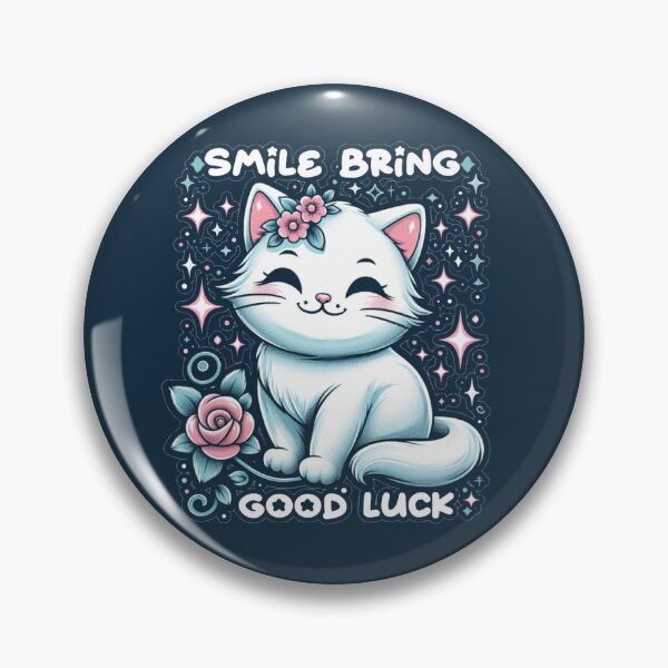 Item preview, Smiles & Good Luck: The Purrfect Charm designed and sold by Coollzone.