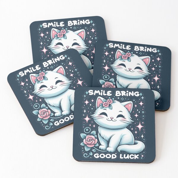 Item preview, Smiles & Good Luck: The Purrfect Charm designed and sold by Coollzone.