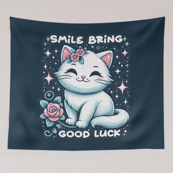 Item preview, Smiles & Good Luck: The Purrfect Charm designed and sold by Coollzone.