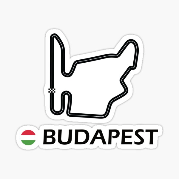 Aperçu de l'œuvre Contour de la piste Hungaroring F1 Sticker créée et vendue par SEF Designs.
