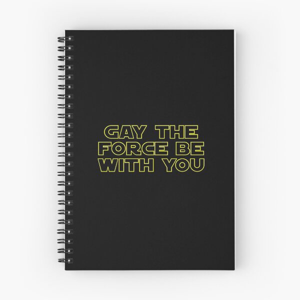 Item preview, Gay the Force (yellow, outline) designed and sold by AllQueerHere.