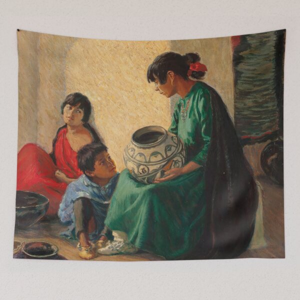 Item preview, Indian Tales, Taos - BLANCHE GRANT (American, 1874-1948). 1922 designed and sold by The Nouveau Chateau.