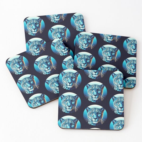 Item preview, Elegant Blue Leopard Face designed and sold by loyaltyartistry.