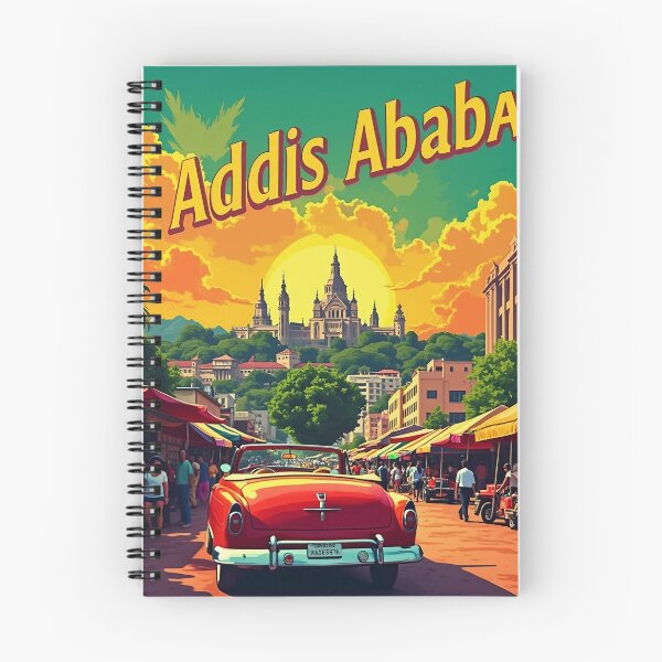 Item preview, Digital Retro Pop Art Poster of Addis Ababa | Vibrant Ethiopian Cityscape | Bold & Colorful Art designed and sold by PaintedPixels01.