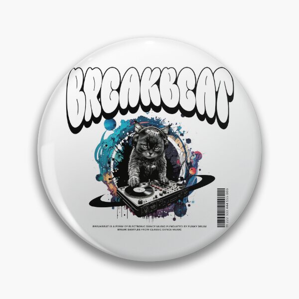 Artikelvorschau, BREAKBEAT – DJ Meows Mix (Schwarz) entworfen und verkauft von Discothreadz.