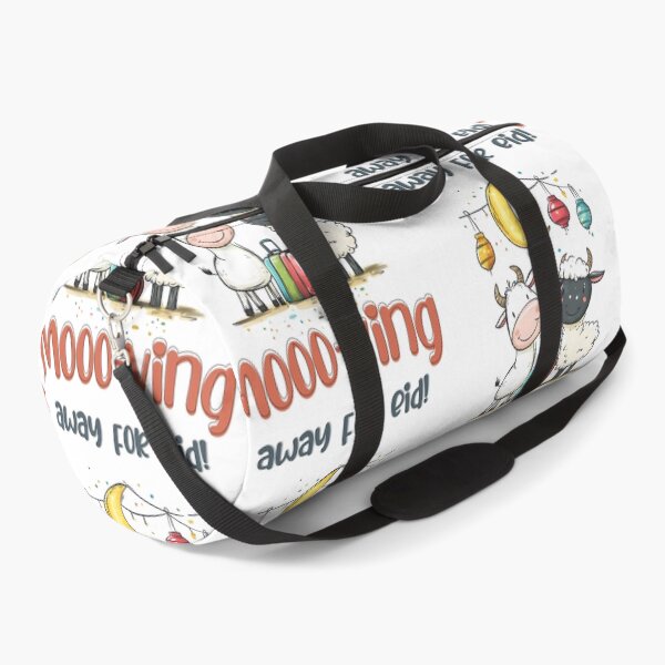 Item preview, Mooo-ving Away for Eid | Funny Cow & Sheep with Crescent Moon and Colorful Lanterns Hilarious Punny Meme designed and sold by FUNqoosh.