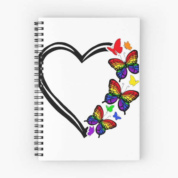 Item preview, Rainbow Pride Flying Butterfly Heart  designed and sold by QueenS-Gallery.