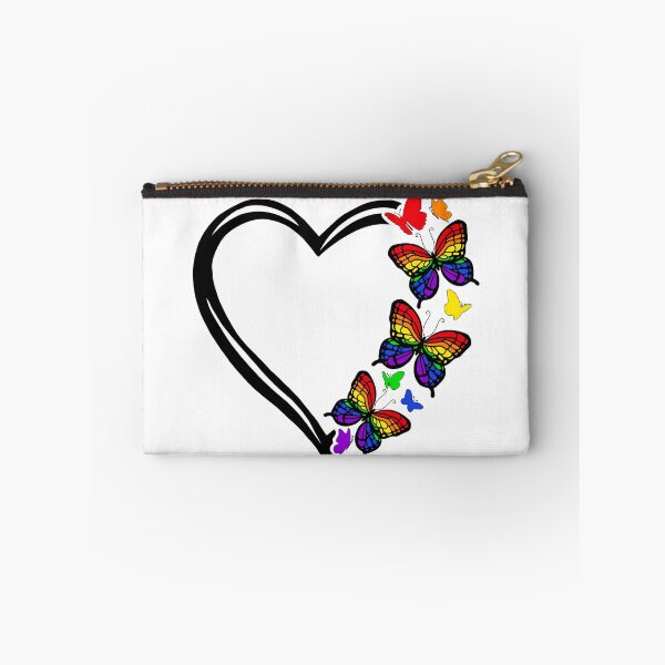 Item preview, Rainbow Pride Flying Butterfly Heart  designed and sold by QueenS-Gallery.