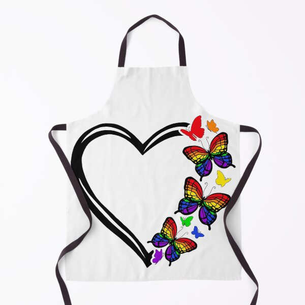 Item preview, Rainbow Pride Flying Butterfly Heart  designed and sold by QueenS-Gallery.
