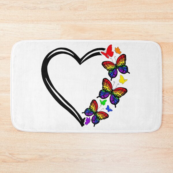 Item preview, Rainbow Pride Flying Butterfly Heart  designed and sold by QueenS-Gallery.