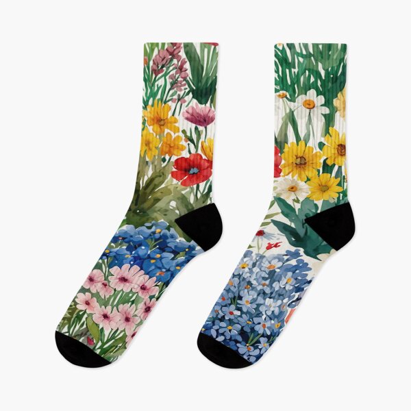 Item preview,  Mixed Wildflower Bouquet Floral Garden Botanical Art  designed and sold by Tetete.