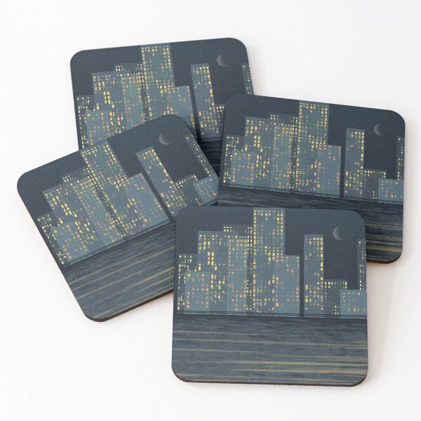 Item preview, Simple Cityscape at Night designed and sold by art-by-soma.