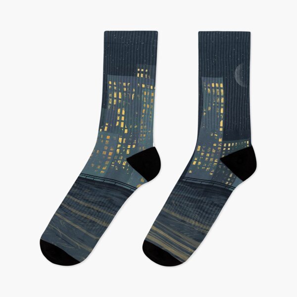 Item preview, Simple Cityscape at Night designed and sold by art-by-soma.