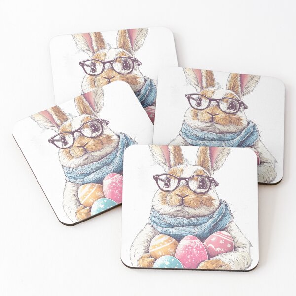 Item preview, Stylish Easter Bunny with Glasses designed and sold by Anarodic.