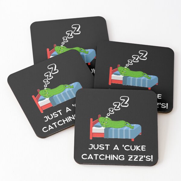 Item preview, Funny Cucumber, Just a 'Cuke Catching Zzz's' Funny Nap Pun Design designed and sold by AyshaTj.