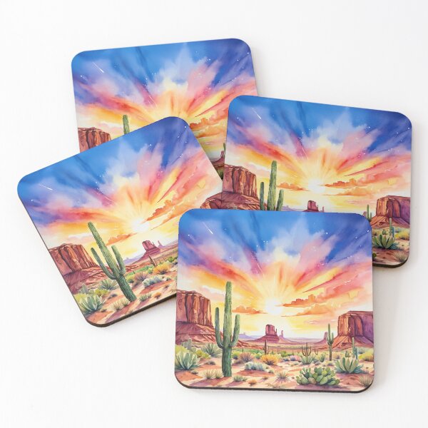 Item preview, Desert Sunset Watercolor designed and sold by Magnolia Valley Art.