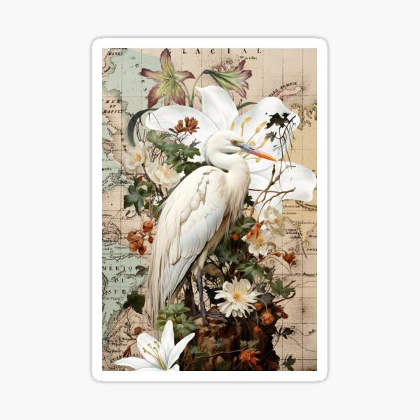 The Great White Heron Sticker