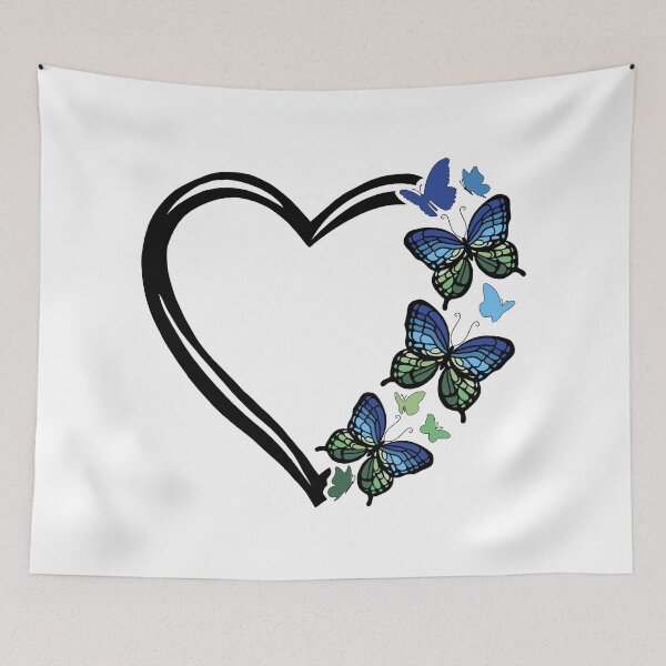 Item preview, MLM Gay Pride Flying Butterfly Heart  designed and sold by QueenS-Gallery.