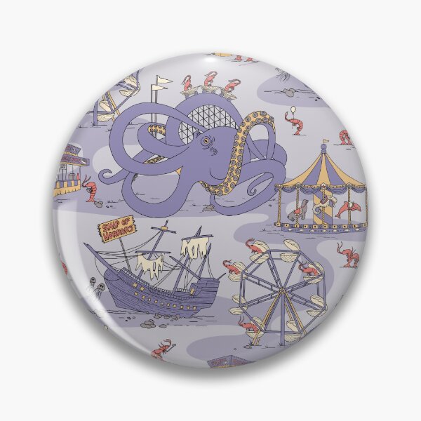 Item preview, Shrimp Fair - Whimsical Underwater Carnival in Purple designed and sold by somecallmebeth.
