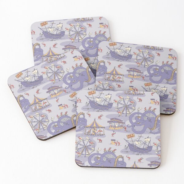 Item preview, Shrimp Fair - Whimsical Underwater Carnival in Purple designed and sold by somecallmebeth.