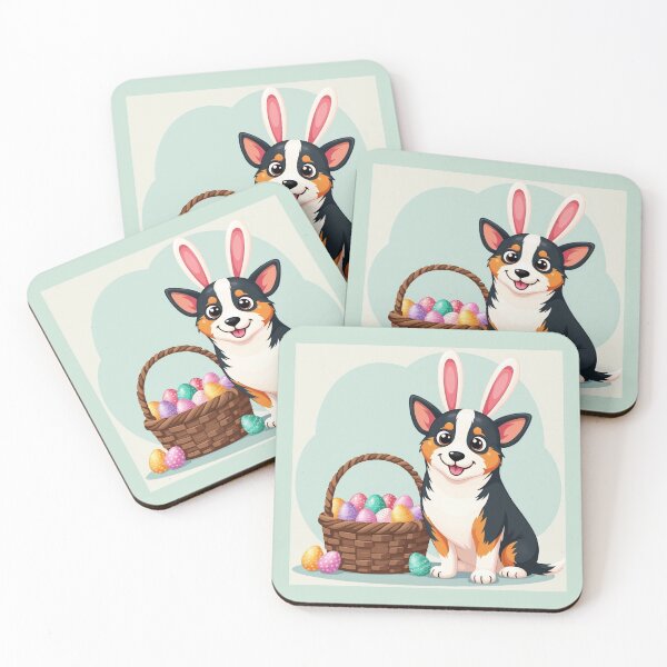 Item preview, Easter Corgi Dog, Black-headed Tricolor designed and sold by EstelleStar.