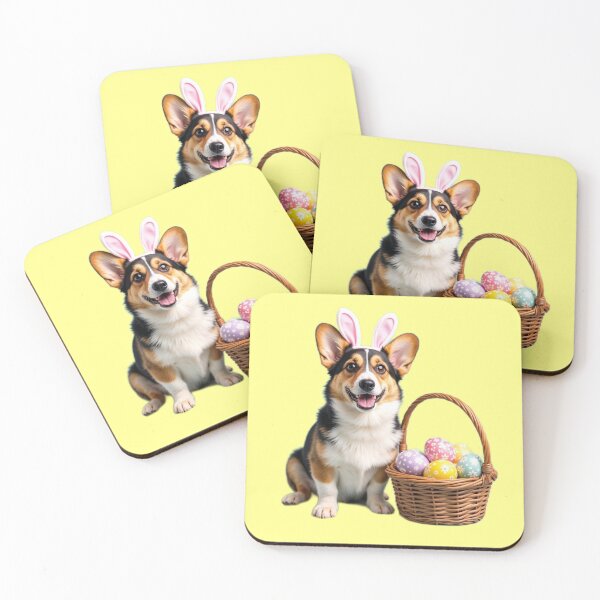 Item preview, Easter Corgi Dog, Black-headed Tricolor designed and sold by EstelleStar.