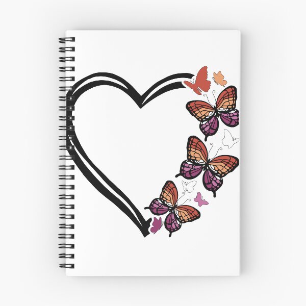 Item preview, Lesbian Pride Flying Butterfly Heart  designed and sold by QueenS-Gallery.