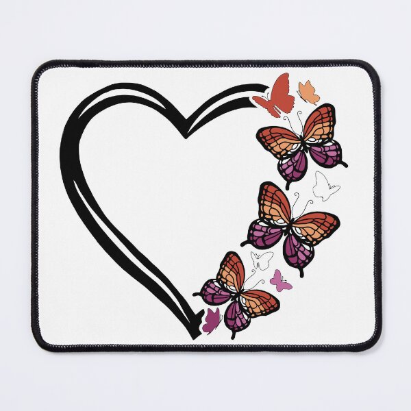 Item preview, Lesbian Pride Flying Butterfly Heart  designed and sold by QueenS-Gallery.
