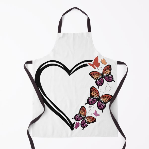 Item preview, Lesbian Pride Flying Butterfly Heart  designed and sold by QueenS-Gallery.
