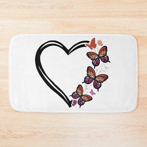 Item preview, Lesbian Pride Flying Butterfly Heart  designed and sold by QueenS-Gallery.